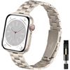 WoPail Cinturino per Apple Watch Series 12,11,45mm 46mm 44mm 49mm, Donna | per iWatch Series 12/11/10 46mm/9/8/7/6/5/4/3/2/1/SE 3/Ultra 4 49mm/3 , Sottile di Ricambio Metallo Acciaio Inossidabile