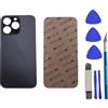 PeiDog 13 Pro - Vetro posteriore di ricambio per iPhone 13 Pro, vetro posteriore di ricambio con adesivo preinstallato + kit di attrezzi di riparazione (grafite)