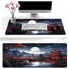 Vylro 800 x 300 mm Tappeto Gaming,Materiale in Gomma Naturale Tappeto Mouse XXL,Vento Cinese Tappetino,Impermeabile Serratura Dettagliata,Fondo Antiscivolo Tappetino Gaming per Computer,Mouse e Tastiera