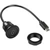 Bpzmm PD60W Adattatore di montaggio a incasso USB C Cavo Tipo C 3.0 da maschio a femmina 5 Gbps 30 cm