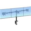 RATSTONE Supporto 3 Monitor，Braccio Monitor Scrivania，Braccio Triplo con Molla a Gas, Ergonomico Regolabile Inclinazione Girevole Ruotarea，Bildschirme 10-27 Zoll mit VESA 75 x 75/100 x 100 per PC e Morsetto
