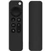 BIIULHCI Custodia telecomando per Apple TV 4K Siri Remote 3rd Gen (2022) / 2nd Gen (2021) Custodia in silicone per accessori TV (Black Not Glow)