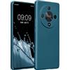 kwmobile Custodia Compatibile con HONOR Magic6 Lite / X9b Cover - Protezione Back Case Morbida - Silicone TPU Effetto Metallizzato blu caraibi metalizzato