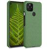kwmobile Cover Rigida compatibile con Google Pixel 5 - Custodia Cellulare - Back Cover Case Protettiva Cover in tessuto - verde