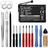 CELLONIC 1x Batteria per Navigatore GPS Compatibile con Garmin Edge 810, Edge Touring Plus, nüvi 2595LMT, 361-00035-03 - (1200mAh, 3.7V) + Set di strumento