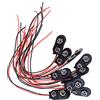 Hailege 10pcs 9V Terminali Batteria 9 Volt I-Tipo Fibbia Batteria A Scatto in Pelle A Scatto Batteria Spina Cavo 15cm (I-Type)