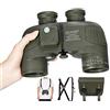 QUNSE Binocolo 10 x 50 per adulti, con telemetro e bussola, adatto per caccia, bird watching e viaggi (Verde Scuro)