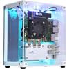 Yahboom Raspberry Pi 5, Custodia in Alluminio Micro Desktop con Radiatore Attivo Pi5, Fan PWM, RGB Lightint Bar, Mini Tower PC, Display OLED