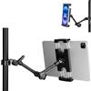 RUIFUO Supporto per tablet, supporto per microfono, supporto per microfono, supporto per microfono, multi-angolo, regolabile da 10 pollici, in lega di alluminio, compatibile con iPad/Fire/e-Reader/iPhone,