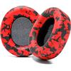 WC PadZ Nova Pro Wireless - Cuscinetti per Arctis Nova Pro Wireless | Da Wicked Cushions | Anche per SteelSeries Nova Elite e Nova Pro Omni, extra spesso e confortevole | Red Camo