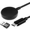 OMCGG 1 m caricatore per Galaxy Watch con 1 adattatore da tipo C a USB-A, cavo caricatore per orologio USB di ricambio adattatore per Samsung Galaxy Watch ULTRA FE 7/6/5/4/3/Active 2 da 40 mm a 47 mm