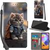 Haninsuze Cover per Samsung Galaxy A31 Custodia Cover Pelle Libro Portafoglio con Porta Carte Magnetica Protezione Antiurto Cuoio Flip Case Custodia Cover per Samsung A31, Gatto