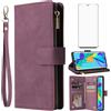 Asuwish Custodia per Huawei P30 Pro, con pellicola protettiva e scomparto per carte di credito, pieghevole, in pelle, supporto HuweiP30Pro Hawaii P 30 P30Pro VOG-L29, colore: rosso scuro