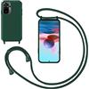 GoodcAcy Cover con Collana per Xiaomi Redmi Note 10 4G,Custodia Silicone Liquido con Cordino per Note 10 4G,Custodia con Regolabile Collana Case con Laccio Tracolla per Redmi Note 10S,Verde