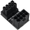 WLGQ Adattatore ATX femmina a maschio 8 pin RVS ad angolo di 180 gradi per desktop scheda grafica