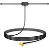 Bingfu Antenne DAB Autoradio Interna SMB Dipolo Parabrezza Monte di Vetro Adesiva con Cavo 3 m Compatibile con Auto Radio DAB Pure Highway Alpine Technisat Unità Principale