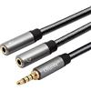 Oluote picK-me Cavo Audio Ausiliario Stereo Jack TRRS da 3.5mm Maschio a 2-porte TRS Femmina, TRRS da Maschio a Porta Altoparlanti e Porte per Microfono (5M)