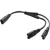 YACSEJAO Cavo di alimentazione da C8 a doppio C7 Y Splitter YACSEJAO 1FT IEC 320 C8 a doppio C7 1 in 2 Out Cavo di alimentazione splitter per monitor LCD, lampade da scrivania, altoparlanti (Dritto)