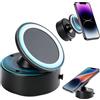 OFFCURVE Porta Cellulare Auto Magnetico, Supporto Telefono Auto Ventosa Vacuum Bifacciale Magsafe Porta Telefono, 360° Rotabile Supporto Cellulare per iPhone Android Smartphones, WX