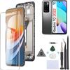 RongZy LCD Display per 6.5 Xiaomi Redmi 10 2022 21121119SG 22011119UY 21121119VL Schermo LCD Touch Screen Assemblea Sostituzione di Vetro Digitalizzatore con Strumenti(Nero con Cornice)