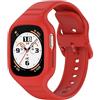 GIOPUEY Cinturini Compatibile con Honor Watch 4, Morbido Silicone Cinturino [Resistente all'Usura] [Traspirante] - Red