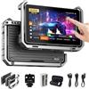 VILTROX DC-X2 2000 Nit Kit monitor da campo video con gabbia, 6 pollici monitor da touchscreen 4K HDMI DSLR con paraluce, batteria, messa a fuoco HD 1920X1080, Lut 3D, forma d'onda completa RGB