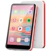 Oilsky 192GB Lettore MP3 con Bluetooth e WiFi, Portatile Spotify Lettore MP3 Android 13.0, RAM:4GB, Oilsky 4,0 pollici HD Schermo Tattile MP4 Lettore con Altoparlante (bianco + rosso)
