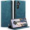 Lxisxcna Custodia a libro magnetica per Samsung Galaxy A35 5G, in pelle | 2 scomparti per carte, in pelle sintetica, stile retrò, con funzione leggio, per Galaxy A35 da 6,6