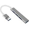 LITTONE® 4 in 1 USB a 3 porte USB 2.0 USB 1 porta 3.0 PD ricarica Hub Hub adattatore multifunzione (LM-TC48#-USB-Space Gray)