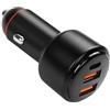 YACSEJAO Caricabatteria da auto YACSEJAO 125 W USB C e USB A PD/QC a 3 porte USB C adattatore di alimentazione per auto ricarica rapida accendisigari