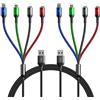 YTLUSN 3A Cavo di Ricarica Multi USB [2PCS,1.5M], 4 in 1 Cavo di Ricarica con Porte IP/Micro USB/Tipo C Compatibile con iphone 16/15/14/13/Android/Tablets/Samsung Galaxy/Carplay