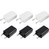 EceoThsy Caricatore USB 5W, Pack da 6 Adattatori da Muro 5V/1A - Compatibile con, Samsung, MP3, Ventilatori USB, Smartwatch e Altri Dispositivi - Design Slim e Portatile，Protezione dal surriscaldamento