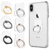 AIFUDA 6 Pezzi Trasparente Supporto per suoneria Cellulare, Rotazione di 360 Gradi Kickstand di Presa dell'anello di barretta Compatibile per Vario Cellulari Smartphone