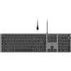 Mobility Lab Clavier PC Filaire AZERTY Ultra Slim Silencieux - USB avec Pavé Numérique e Raccourcis Multimediali - Design Elegante Grigio Sidereal - Ideale per Casa e Ufficio - Compatibile