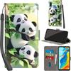 PHINIENLAND Cover per Huawei P30 Lite PU Pelle Custodia Flip Panda