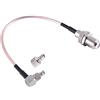 DollaTek 2Pcs F Femmina a TS9 e CRC9 Spina maschio Adattatore coassiale Connettore RF Cavo RG316 15 cm