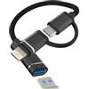 zoyuzan Adattatore USB C Lightning a USB (2 in 1) OTG 3.0 Stick Digital Camera Type-C Spina Backup per Apple MFI Certified Tastiera Connettore Adattatori per iPad Femmina Compatibile con Samsung per Iphnoe 15