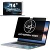 IPROKKO Pellicola protettiva a 360° per MacBook Pro 14 pollici 2026 - 2021 (M5/M4/M3/M2/M1), autoadesiva, anti glare luce blu Mac Privacy Screen Protector, quattro vie, filtro privacy per computer