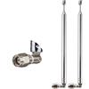 Vecys 8 Sezioni Telescopica Antenna SMA Maschio Connettore Antenna di Sostituzione Radio 735cm per TV AM FM Radio Ricevitore Stereo(2 Pezzi)