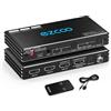 ROFAVEZCO Interruttore estrattore audio 4K 120Hz HDMI 2.1 eARC 2x2 VRR ALLM HDCP2.3 ARC HDR10 CEC SPDIF Uscita audio ottica HDMI Switch 2 in 2 uscite IR remoto D-olby Digital EDID per PS5 XBOX NVIDIA
