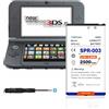 TOPGOBAT Batteria SPR-003, 2500 mAh, ultra alta capacità, ricambio per Nintendo 3DS XL New 3DS XL LL console da gioco, switch console da gioco con cacciavite di riparazione
