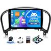 GOHHDL per Nissan, Android 15, 4G+128G GOHHDL Autoradio per Nissan Juke J15(2010-2019)/YF15 Infiniti ESQ 2011-2017 Carplay Android Auto, Radio Auto da 9 Pollici con GPS WiFi BT FM/RDS EQ SWC CANBUS Camera