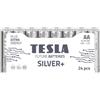 TESLA SILVER - Batterie alcaline AA (LR06, Shrink) 24 pezzi