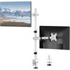 WORLDLIFT Supporto per Doppio Monitor Verticale per Schermo LED LCD da 17-32 Pollici Supporto VESA 75/100 mm Lunghezza dell'asta 80 cm Regolabile in altezza Capacità di peso 8KG