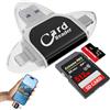 Mineup Lettore Di Schede SD, 4In1 Universale SD TF Card Reader, Adattatore Lettore Sd, Lettore Sd Card Schede Portatile, Adattatore Micro SD Card Reader, Multifunzione TF Memory Card Reader