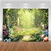 Hnmdmyi 2.1x1.5m Sfondo foresta incantata Fairy Garden Magic Wonderland Fungo Fiore Farfalla Fotografia Sfondo Principessa Ragazze Festa di compleanno Baby Shower Decorazioni Banner Photo Booth Props
