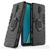 MaiJin LuluMain Compatibile con Oppo A9 (2020) Cover, Custodia Armor Anello Cavalletto (Funziona con Il Supporto Magnetico per Auto) Case Paraurti per Oppo A9 2020 (Nero)