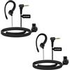 UAYESOK Walkie Talkie Auricolare, 1 Pin 2.5mm Solo Ascolto G Forma Auricolare Sicurezza Guardia Del con Microfono PTT per Motorola Talkabout TLKR T92 H20 PMR446 T60 T80 T82 XT180 (2 pezzi)