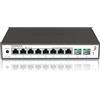 XikeStor Switch di rete gestibile a 8 porte 2.5G (gestione Web, 8 porte RJ45 100M/1000M/2.5G + 2 porte SFP+ 10G, senza ventola, VLAN bridging, desktop/rack)