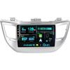 BXLIYER SXAUTO [6GB+128GB] Android 15 IPS Autoradio Per Hyundai Tucson (2014-2018) - Senza fili CarPlay/Android Auto - LED Camera + MIC - DAB Fast-boot Volante 360-Camera DSP QIFI AHD - 2 Din 9 Pollici